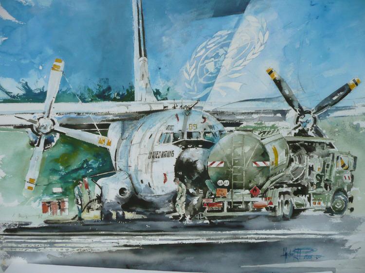 Transall ONU au refuelling