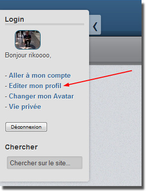 Editer mon profil