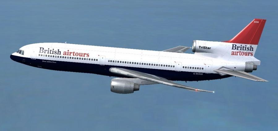 Britų sprendimo Airtours "Lockheed L1011 Tristar Ekrano 1